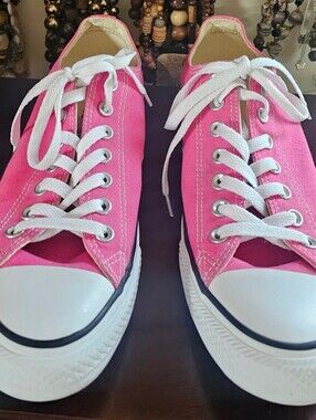 Converse All ☆ STAR Pink Canvas Low-Top Sneakers with White Toe